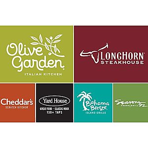 Digital Delivery eGift Cards: 0 Lowe's eGC ,  Darden Restaurants eGC .50 & More