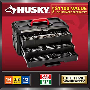 Husky Mechanics Tool Set (300-Piece) - Home Depot $169