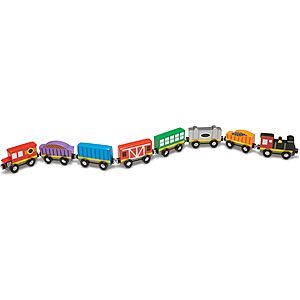 8-Piece Melissa & Doug Magnetic Wooden Train Cars Set $11.35 