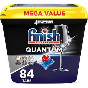 84-Ct Finish Quantum Powerball Dishwasher Pods $15.25 w/ S&S