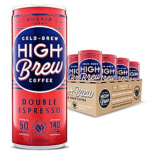 12-Pk 8-Oz High Brew Cold Brew Coffee (Double Espresso) $13 w/ S&S & More