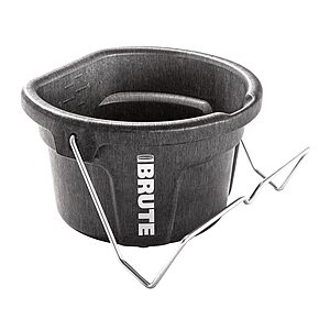 Rubbermaid Commercial Products Brute 2-Gallon Flat-Back Feed Bucket