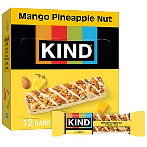 Kind Healthy Snacks Bars Mango Pineapple Nut 12-Count 1.4-Oz