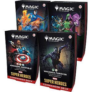 Magic: The Gathering: Set of 4 Marvel Super Heroes Commander Decks $200 + Free S&H