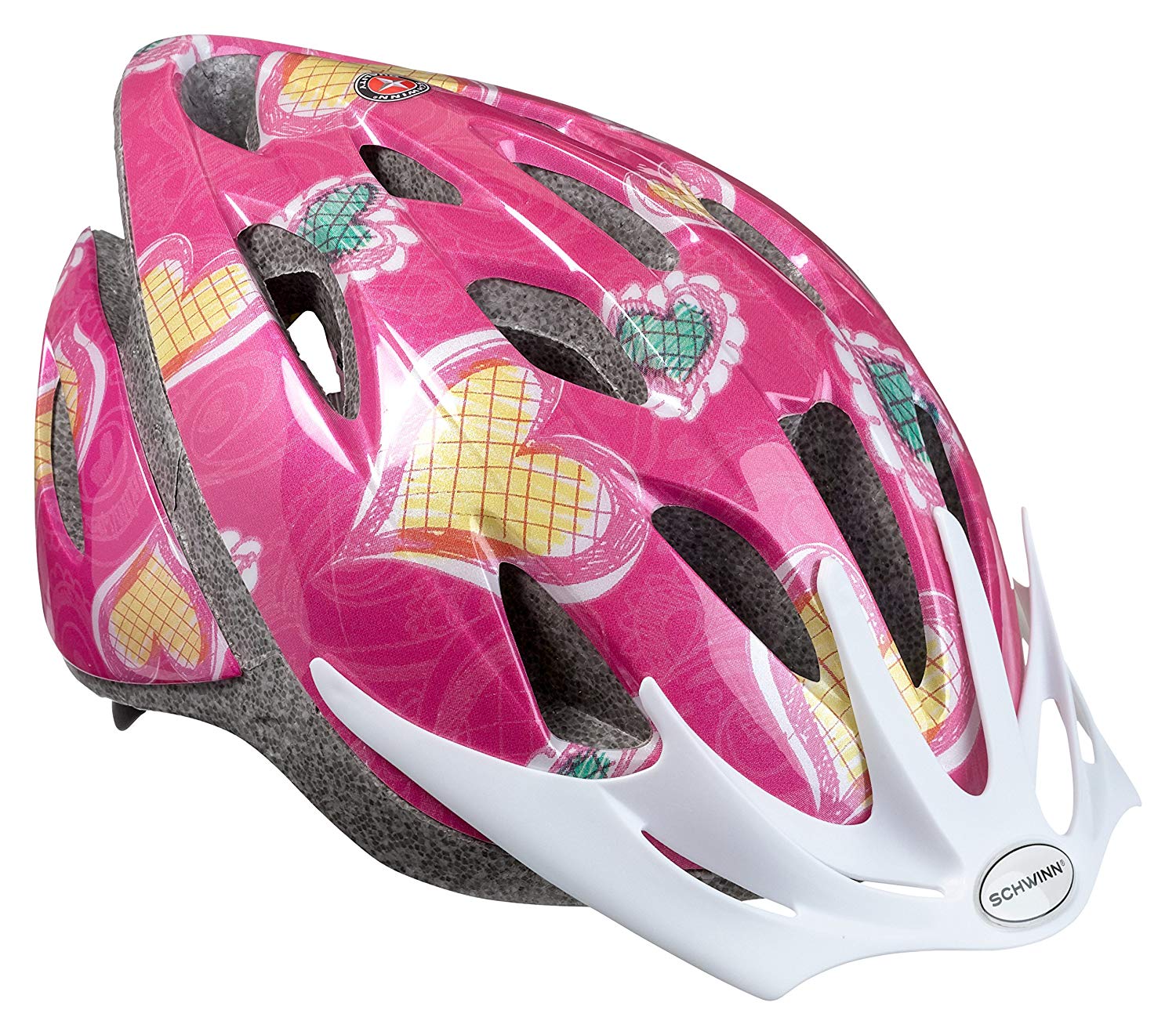 Schwinn Thrasher Girls' Lightweight Microshell Bicycle Helmet w/ Dial-Fit Adjustment (Pink/Hearts) $11.88 + Free S&H w/ Prime or orders $25+ ~ Amazon