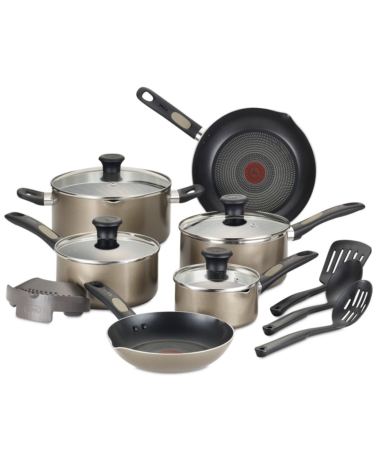14 Piece T Fal Cook N Strain Non Stick Cookware Set