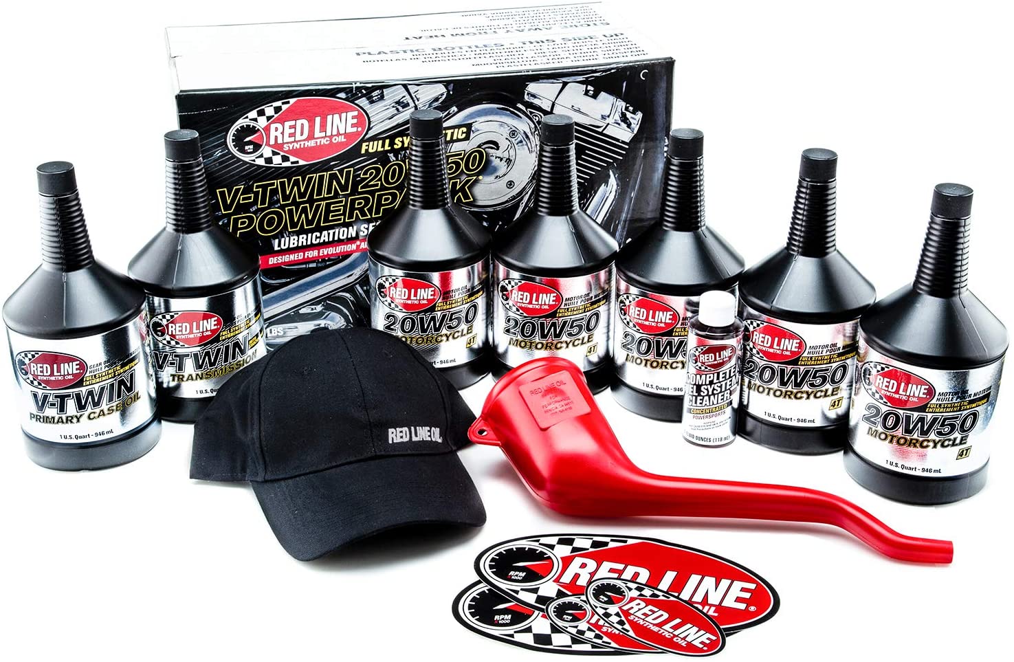 Red Line V-Twin Motorcycle 20W50 PowerPack Synthetic Oil Package $87 + Free Shipping ~ Amazon