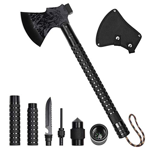 Survival Camping Axe,  Hatchet with Hammer, Nylon Sheath for Outdoor Adventures, After 40% Off Coupon Code $19.79