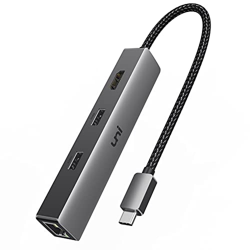 USB C Hub 6 in 1, 100W PD, Thunderbolt 3/4, 1Gbps Ethernet, 2 USB 3.0 Ports, 4K HDMI, USB C Data Port, for MacBook Pro/Air M1, XPS 13, $29.99