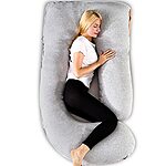 55 Inch U Shaped Full Body Maternity Pillow for Pregnant Women After 40% Coupon Code $33.59