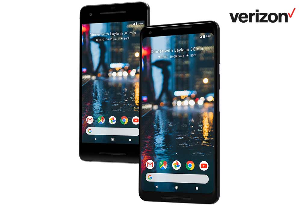 Save $300 on Verizon Google Pixel 2 XL or $150 on Google Pixel 2 with qualified activation $499.92