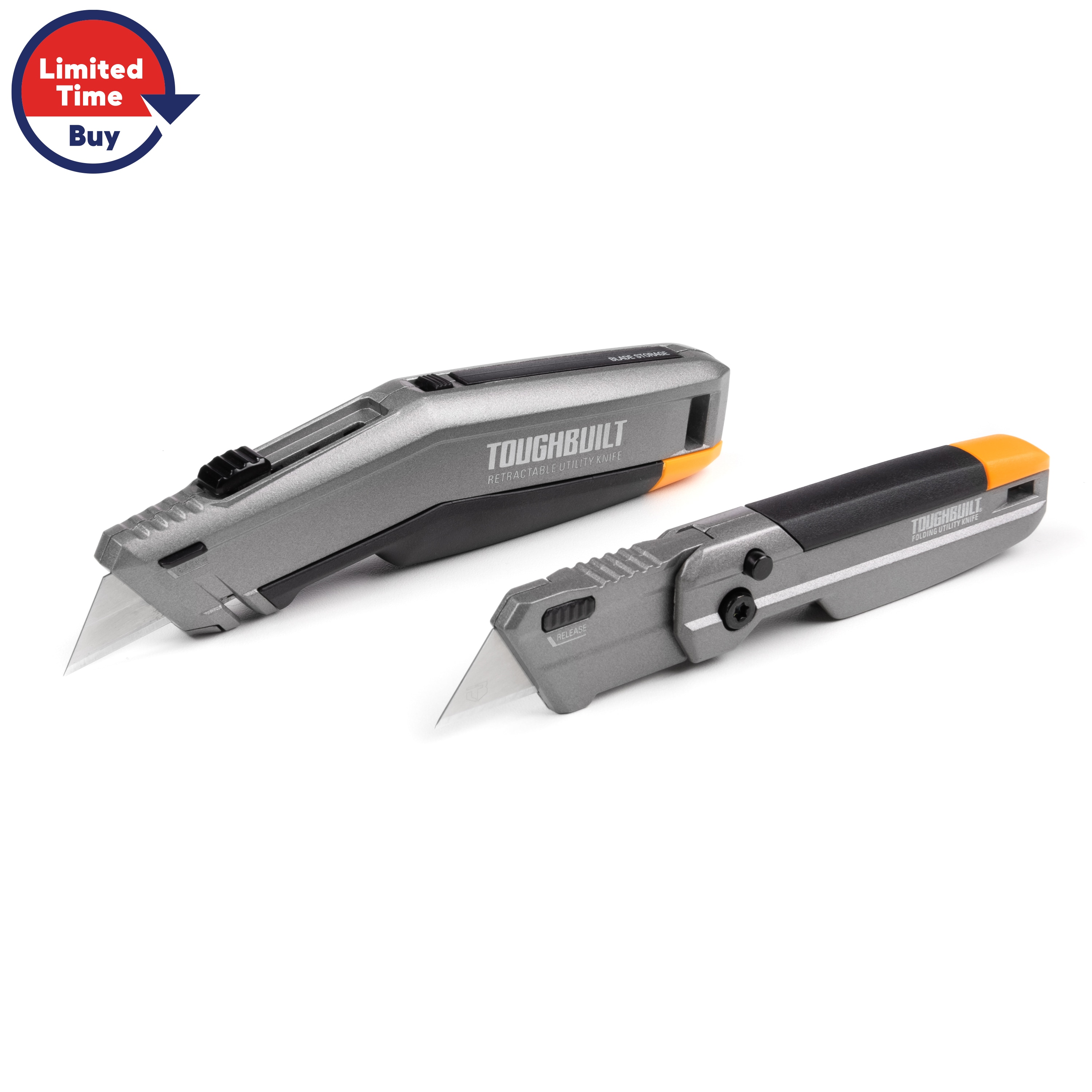 TOUGHBUILT 2Pience Utility Knives (one folding) YMMV 5.97