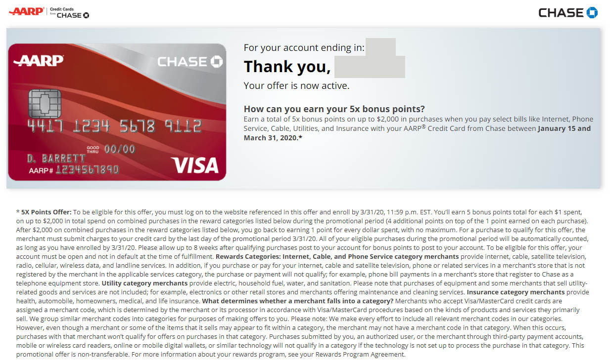 Multiple Chase CC 5% CB on Utilities, Insurance, Internet, and Phone Bills until 3/30. Possibly Targeted