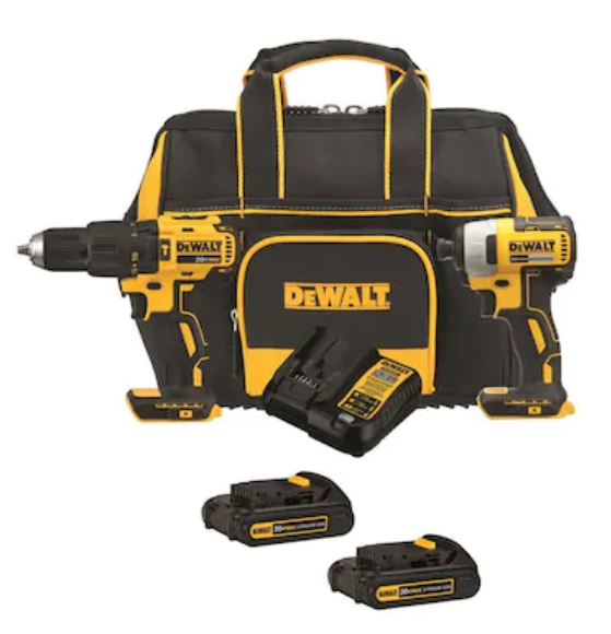 Lowe S Dewalt 2 Tool 20 Volt Brushless Power Tool Combo Kit With