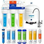 Express Water RO5DX Reverse Osmosis Filtration NSF Certified 5 Stage RO System with Faucet and Tank – Under Sink Water Plus 4 Filters – 50 GPD, 14 x 17 x 5, White $169