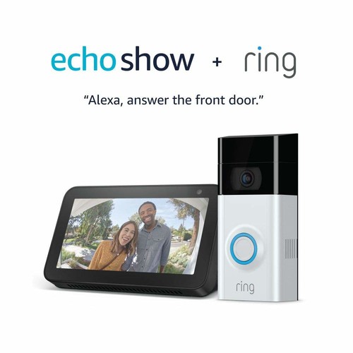 Ring Video Doorbell 2 with Echo Show 5 (Charcoal) $139 ...