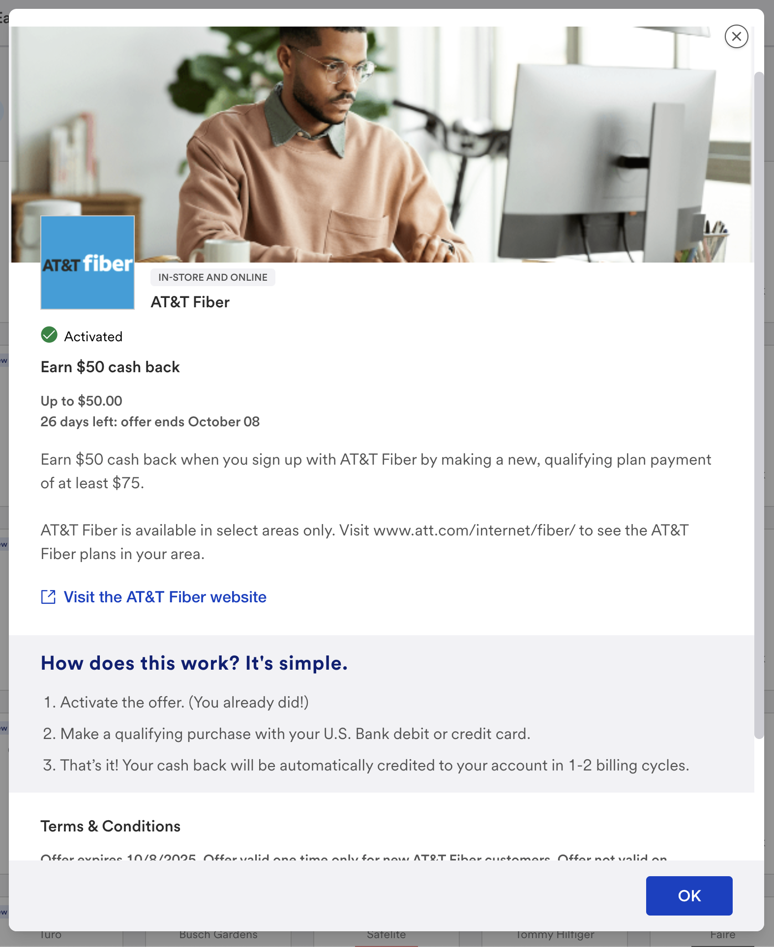 U.S Bank Credit Card -> AT&T Wireless $50 cashback (YMMV)