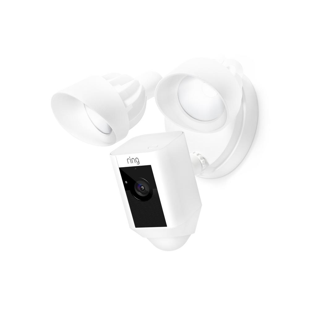 $189.99: Ring Outdoor Wi-Fi Cam with Motion Activated Floodlight, White-88FL000CH000