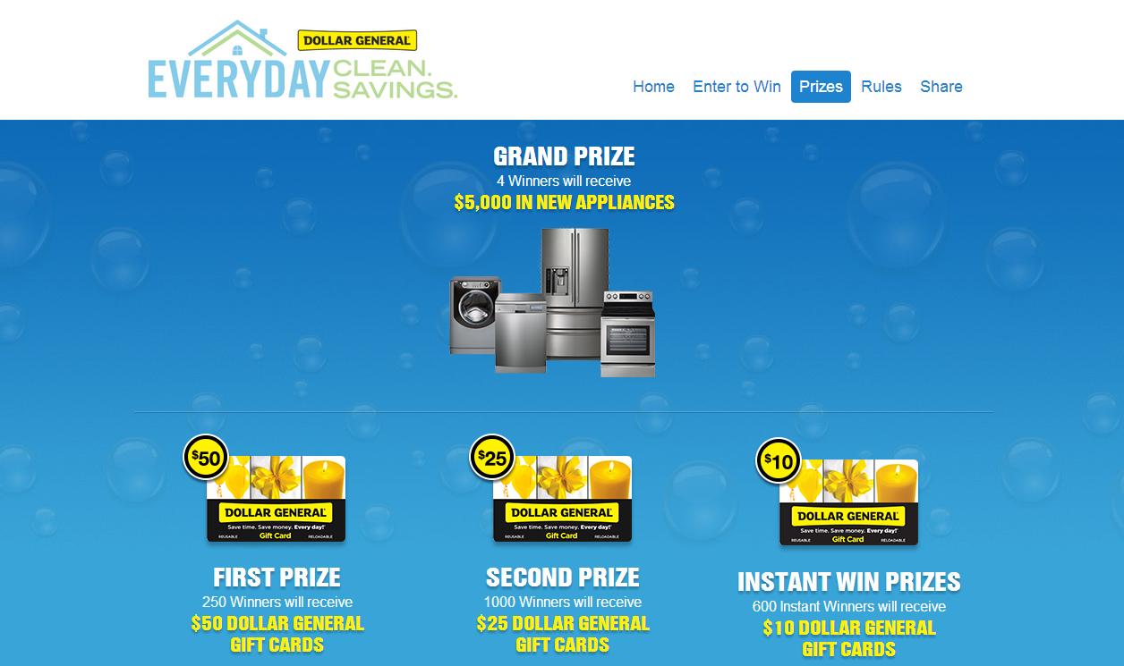 Dollar General Spring Home Makeovers Sweepstakes and Instant Win Game - ends 4/21/2013