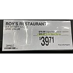 $100 Roy's Hawaiian Fusion Gift Card for $40 - Sam’s Club Members In Store Only - YMMV