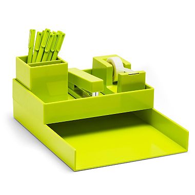 Poppin All Set 18 Piece Desk Collection Lime Green 1 81