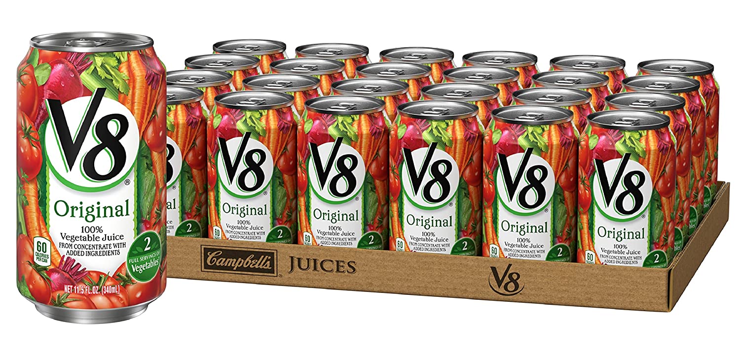 V8 Juice, Original 100% Vegetable Juice, Plant-Based Drink, 11.5 Ounce Can (Pack of 24)  $11.13 w s/s