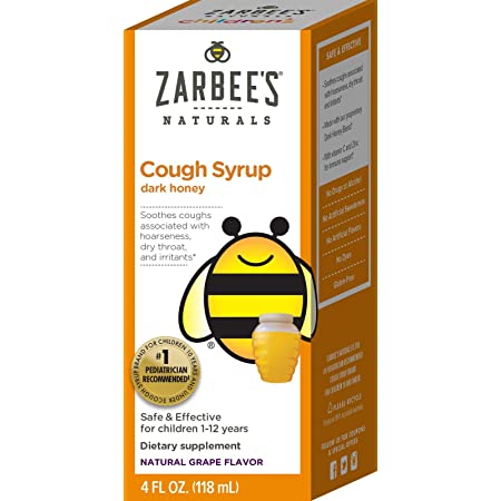 Zarbee's Naturals Children's Cough Syrup with Dark Honey, Natural Grape Flavor, 4 Ounce Bottle $2.63  amazon