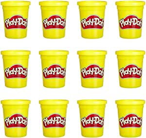 $6.49 Play-Doh 12-Pack of Yellow modeling compound, 4-Ounce Cans amazon