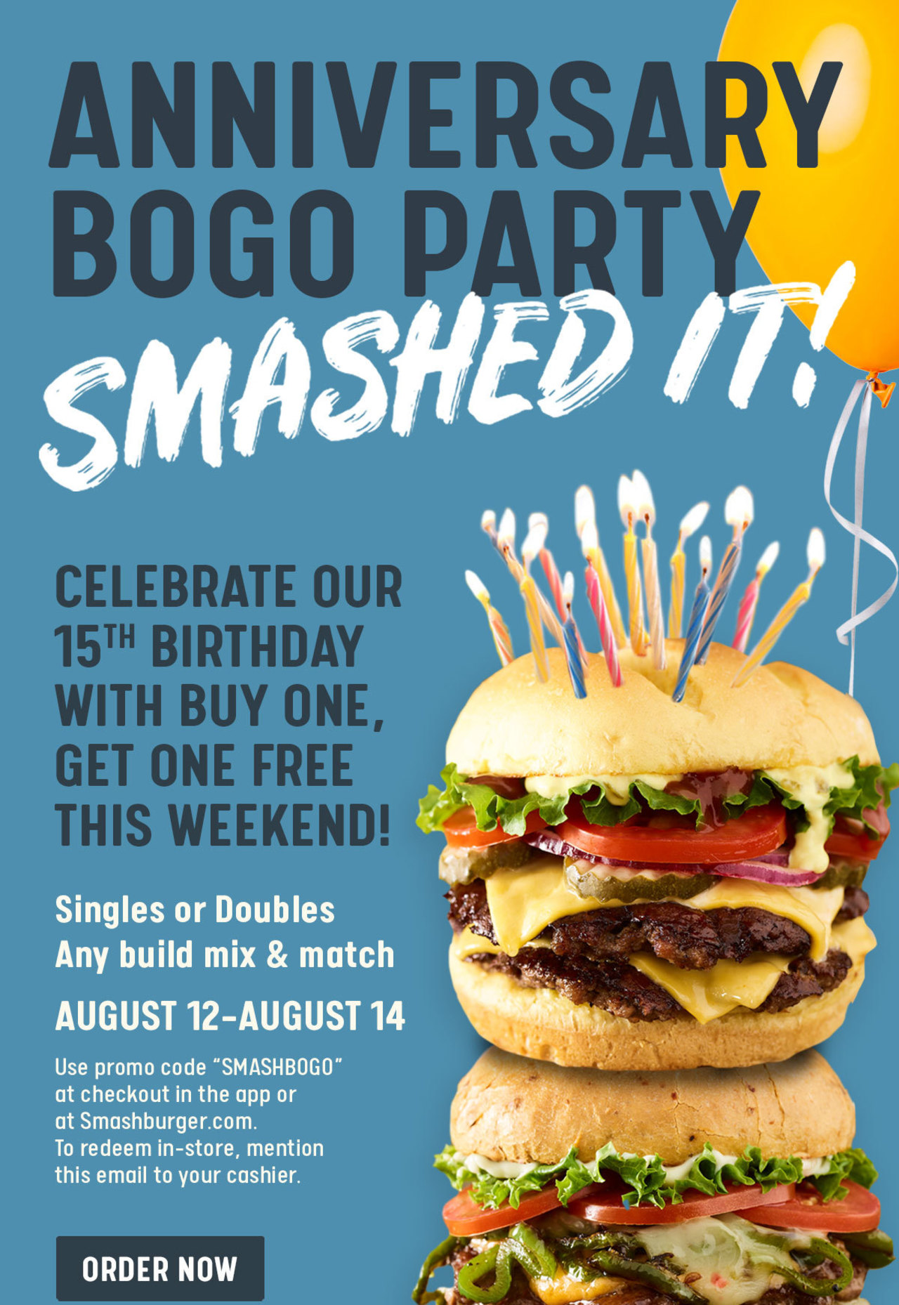 Smashburger Offer: Any Single or Double Smashburger (Any ...