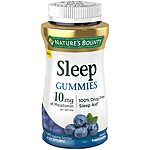$11 Nature's Bounty 10 mg Melatonin Gummy, 100% Drug Free Sleep Supplement, 10 mg, Blueberry, 140 Ct x2 = 280 Ct