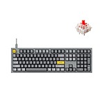 Keychron Q6 Wired Mechanical Keyboard, QMK/VIA Programmable, Full-Size Aluminum RGB Backlit, Double Gasket Hot-Swappable Gateron G Pro Red Compatible with Mac Windows Linux $99.99