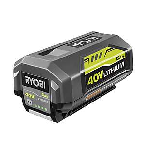 Factory Reconditioned: RYOBI 40V Lithium-Ion 5.0 Ah Battery $50 + $5 S&H