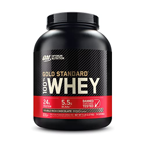 Amazon: Optimum Nutrition Gold Standard 100% Whey Protein Powder, Double Rich Chocolate, 5 Pound $45