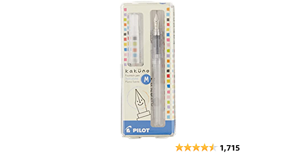 hot: PILOT Kakuno Fountain Pen, Clear Barrel, Medium Nib (10822) - $8.03