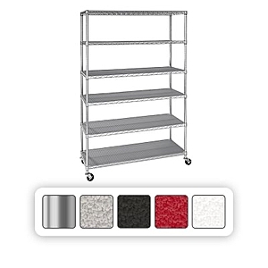 Member's Mark 6-Tier NSF Heavy Duty Wire Shelving, 47.75" W x 18" D x 75.5" H - $  99.94