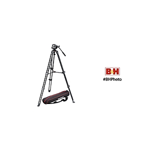 Manfrotto MVH500A Fluid Drag Video Head with MVT502AM Tripod and Carry Bag - $  219.88
