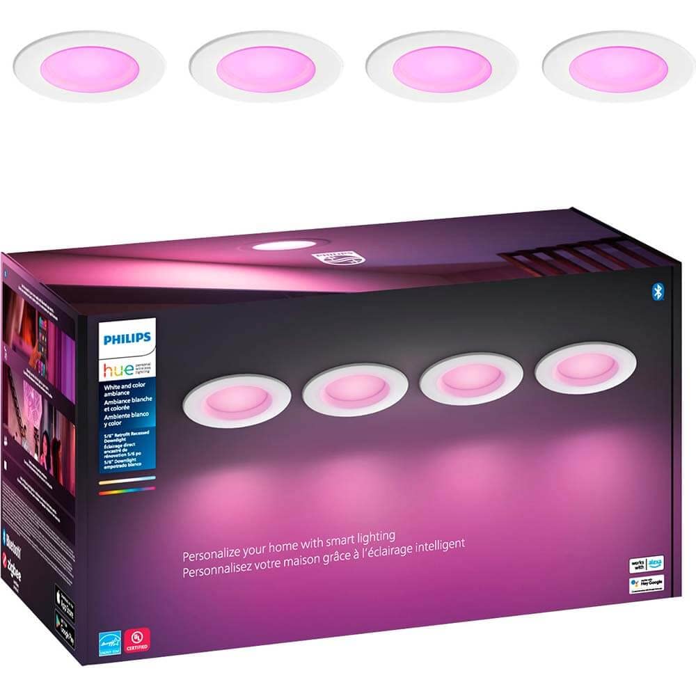 YMMV: Phillips Hue 5/6 in. Downlight 4 Pack - $159.16 with 20% off