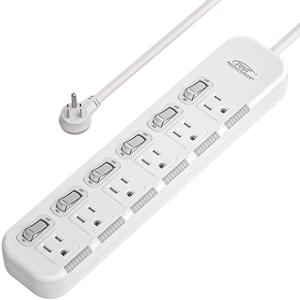 CRST 6-Outlets 6 ft. Surge Protector Power Strip 15A - $19.99