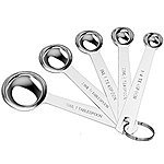 Kollea Stainless Steel Measuring Spoons for Dry and Liquid Ingredients, 5 Piece Set - $6.99 A/C, free shipping w/ Prime
