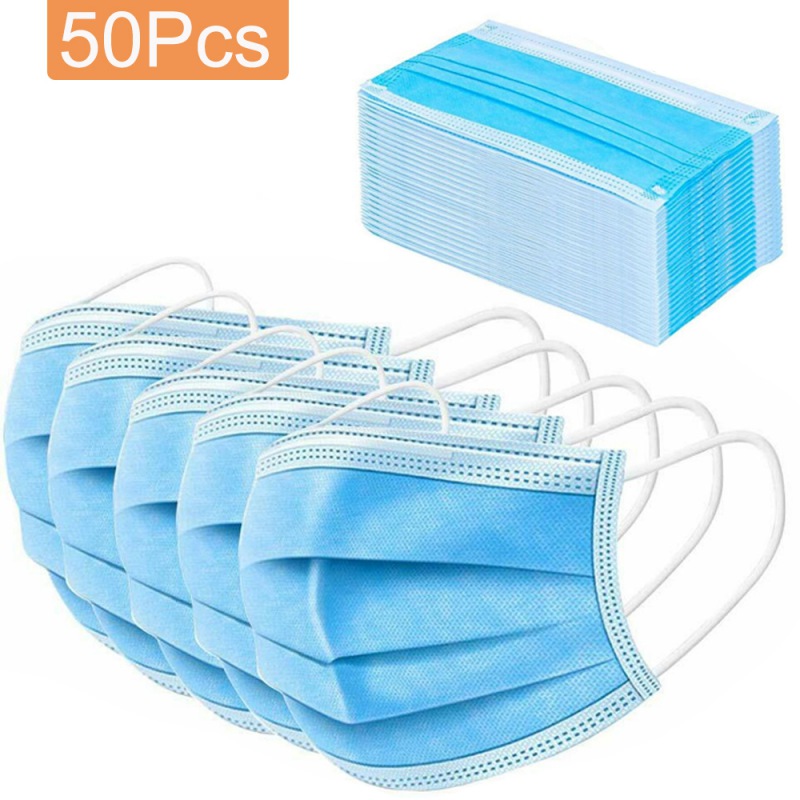 50pcs Disposable Mask Three Layer Mask 52 Slickdeals Net