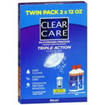 2-Pack 12-Oz Clear Care Triple Action Cleaning & Disinfecting Solution $8.10 + Free Store Pickup on $10+
