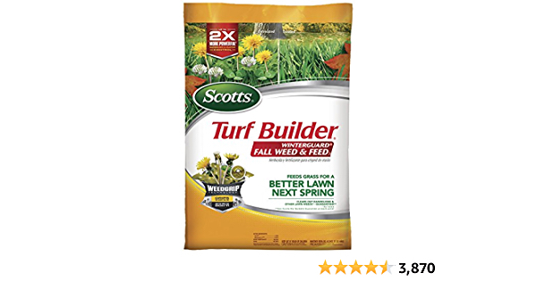 Scotts Turf Builder WinterGuard Fall Weed and Feed 3: Covers up to 15,000 Sq Ft, Fertilizer, 43 lbs., Not Available in FL - $39.98