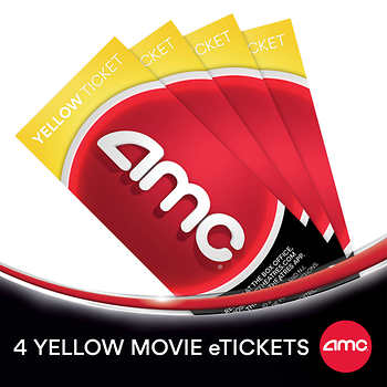 Amc Yellow Movie Etickets 4 Pack 30 99 Black Movie Etickets