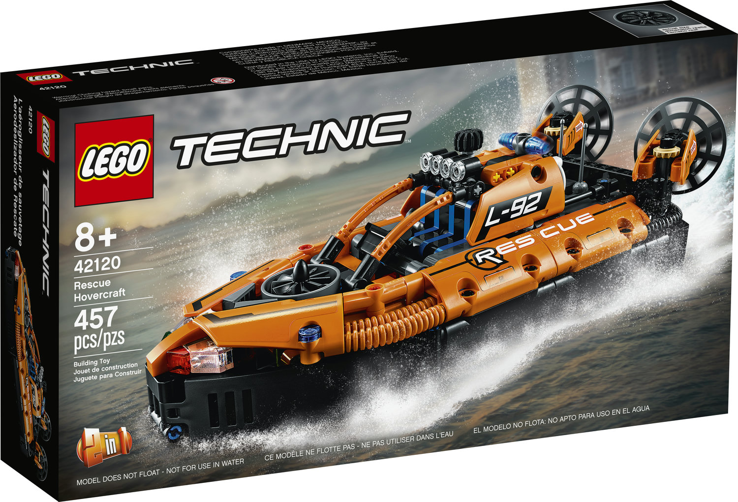 LEGO Rescue Hovercraft 42120 Building Set (457 Pieces) $24