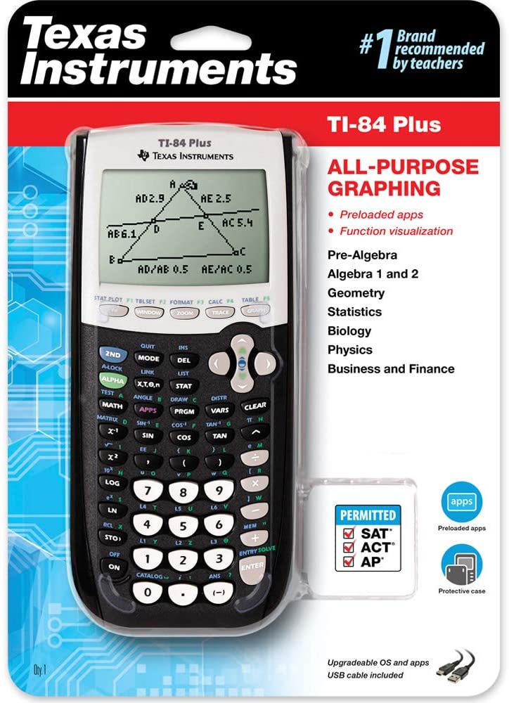 Texas Instruments TI-84 Plus Graphing Calculator, 10-Digit LCD $99.34