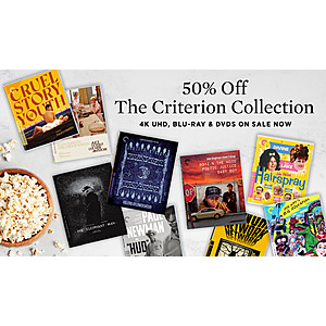 The Criterion Collection Films (4K UHD, Blu-ray, or DVD) 50% Off + Free Pickup