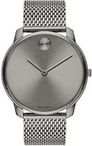 Movado Men's Swiss Quartz Watch with Stainless Steel Strap, 42mm, Grey, 21 (Model: 3600599) $327.25
