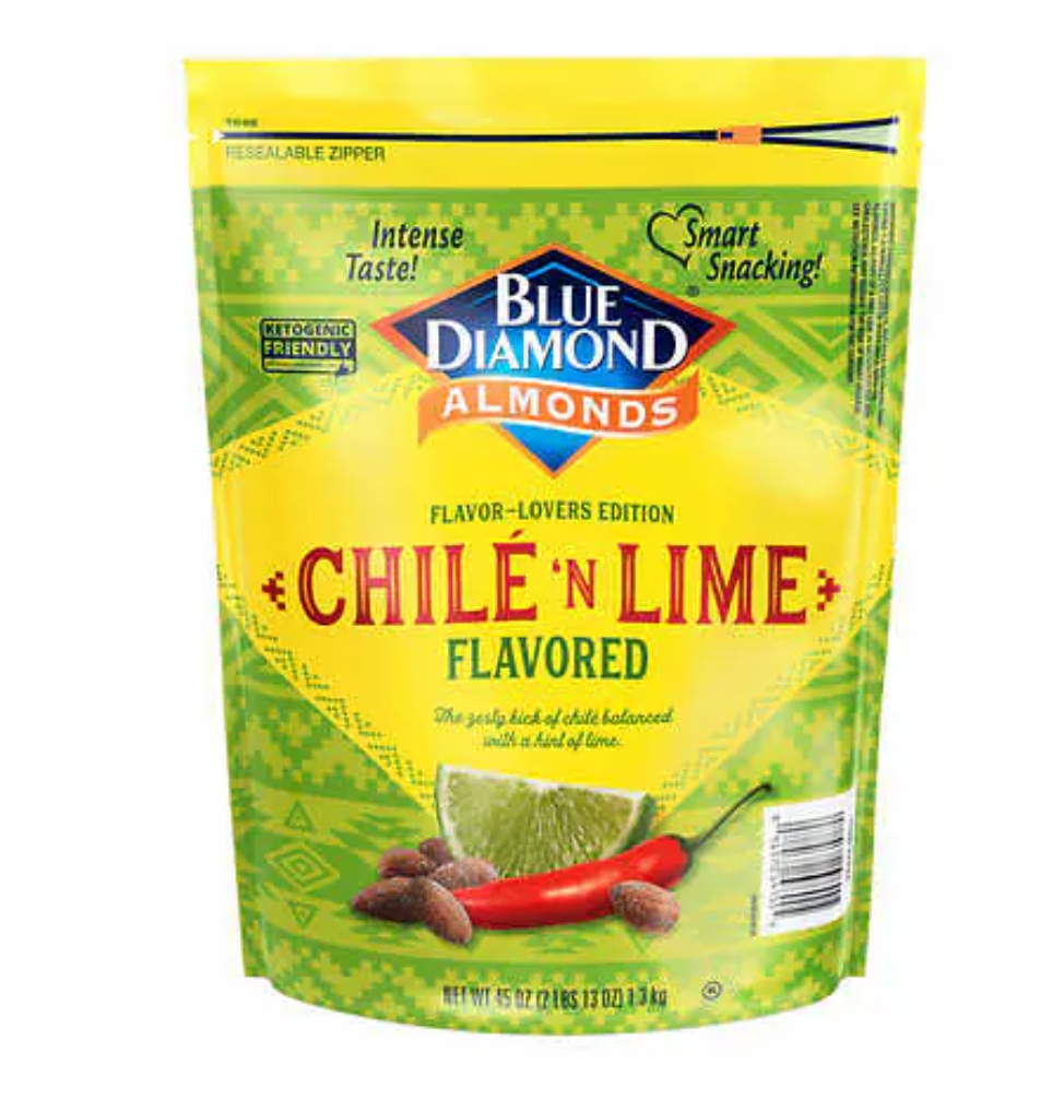 Blue Diamond Almonds, Chile 'n Lime, 45 oz [In Store, YMMV] $9.99