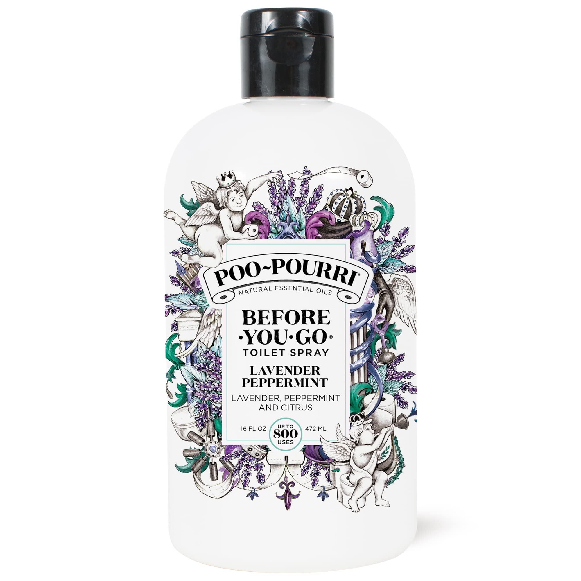 Poo-Pourri Toilet Spray, Lavender Peppermint, Refill Bottle 16 Fl Oz , $19.77 with S&S