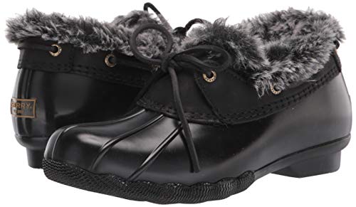 Sperry Top-Sider Women's Saltwater 1-Eye Rain Boot, Black/Black $28.50 +FS